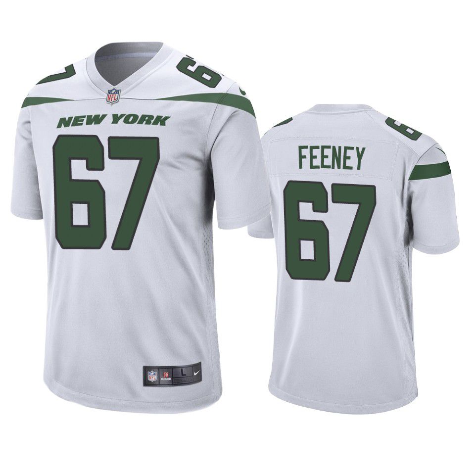 Men New York Jets 67 Dan Feeney Nike White Game NFL Jersey